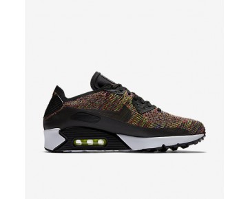 Chaussure Nike Air Max 90 Ultra 2.0 Flyknit Pour Homme Lifestyle Noir/Bleu Souverain/Volt/Cramoisi Brillant_NO. 875943-002