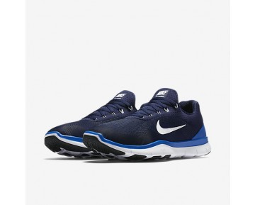 Chaussure Nike Free Trainer V7 Pour Homme Fitness Et Training Bleu Binaire/Hyper Cobalt/Noir/Blanc_NO. 898053-400