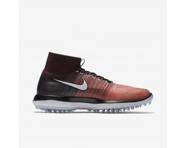 Chaussure Nike Flyknit Elite Pour Homme Golf Bordeaux Foncé/Orange Max/Melon Brillant/Blanc_NO. 844450-601