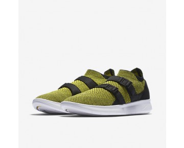 Chaussure Nike Air Sock Racer Ultra Flyknit Pour Homme Lifestyle Jaune Strike/Noir/Jaune Strike_NO. 898022-700