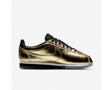 Chaussure Nike Classic Cortez Leather Se Pour Femme Lifestyle Or Métallique/Blanc/Noir/Or Métallique_NO. 902854-700