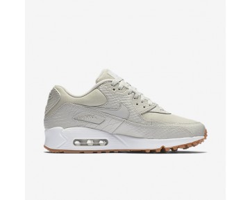 Chaussure Nike Air Max 90 Premium Pour Femme Lifestyle Beige Clair/Jaune Gomme/Blanc/Beige Clair_NO. 896497-001