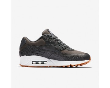 Chaussure Nike Air Max 90 Premium Pour Femme Lifestyle Gris Foncé/Jaune Gomme/Blanc/Gris Foncé_NO. 896497-003
