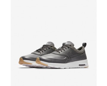 Chaussure Nike Air Max Thea Premium Pour Femme Lifestyle Gris Foncé/Jaune Gomme/Blanc/Gris Foncé_NO. 616723-015