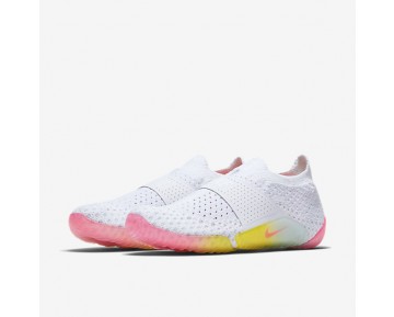Chaussure Nike Lab City Knife 3 Flyknit Pour Femme Lifestyle Blanc/Platine Pur/Bleu Glacier/Rose Coureur_NO. 896284-100