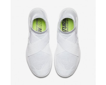 Chaussure Nike Free Rn Motion Flyknit 2017 Pour Femme Running Blanc/Platine Pur/Volt/Gris Loup_NO. 880846-100