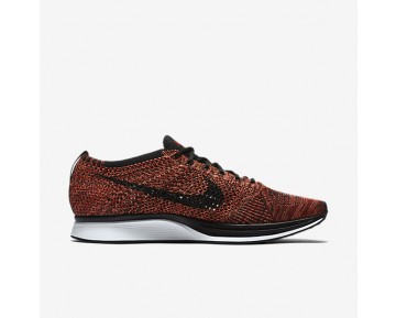 Chaussure Nike Flyknit Racer Pour Femme Running Rouge Université/Mangue Brillant/Noir_NO. 526628-608