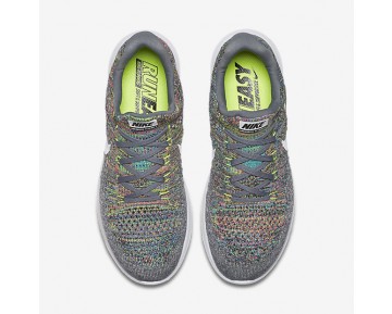 Chaussure Nike Lunarepic Low Flyknit 2 Pour Femme Running Gris Froid/Volt/Bleu Rayonnant/Blanc_NO. 863780-003