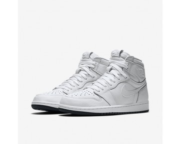 Chaussure Nike Jordan 1 Retro High Og Pour Homme Lifestyle Blanc/Blanc/Noir_NO. 555088-100