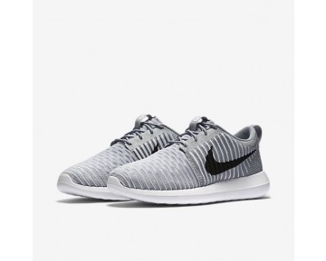 Chaussure Nike Roshe Two Flyknit Pour Homme Lifestyle Gris Loup/Blanc/Bleu Gamma/Noir_NO. 844833-002