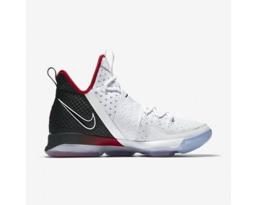 Chaussure Nike Lebron Xiv Pour Homme Basketball Blanc/Rouge Université/Noir_NO. 852405-103