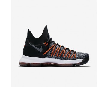 Chaussure Nike Zoom Kd 9 Elite Pour Homme Basketball Noir/Gris Foncé/Hyper Orange/Blanc_NO. 878637-010