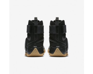 Chaussure Nike Lebron Soldier 10 Flyease Pour Homme Basketball Noir/Gomme Marron/Gris Foncé Métallique/Gris Foncé Métallique_NO. 917338-009