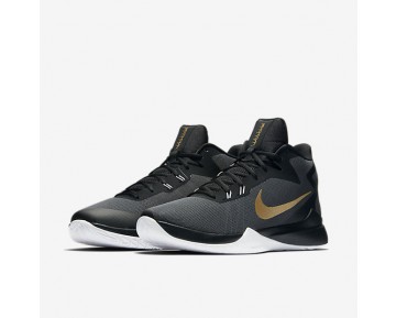 Chaussure Nike Zoom Evidence Pour Homme Basketball Anthracite/Noir/Blanc/Or Métallique_NO. 852464-005