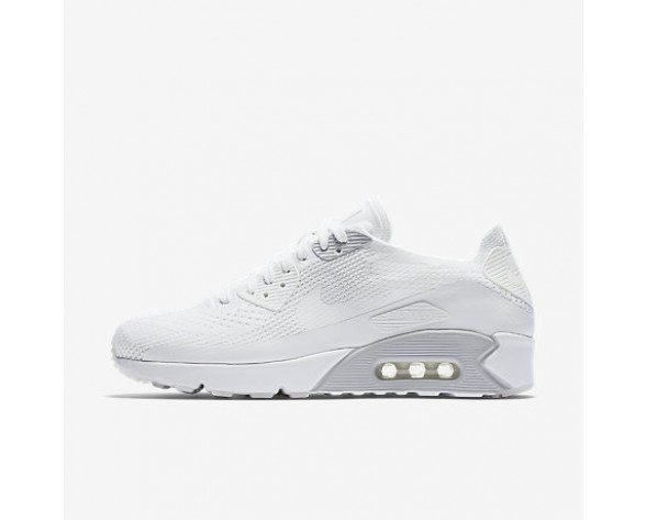Chaussure Nike Air Max 90 Ultra 2.0 Flyknit Pour Homme Lifestyle Blanc/Platine Pur/Blanc/Blanc_NO. 875943-101