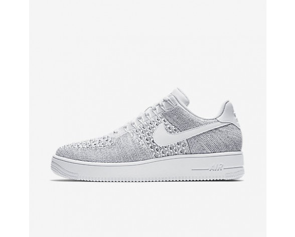 Chaussure Nike Air Force 1 Flyknit Low Pour Homme Lifestyle Gris Froid/Blanc/Blanc_NO. 817419-006