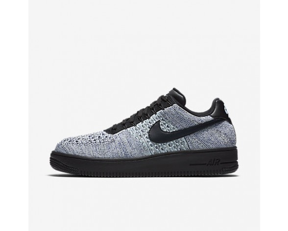 Chaussure Nike Air Force 1 Flyknit Low Pour Homme Lifestyle Bleu Glacier/Blanc/Bleu Royal Profond/Noir_NO. 817419-401