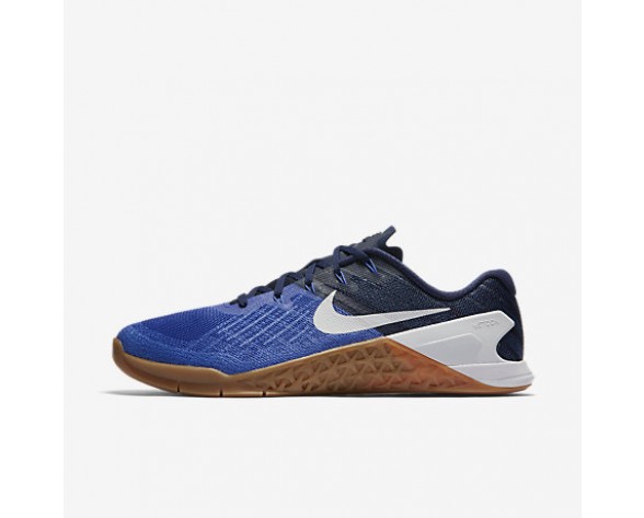 Chaussure Nike Metcon 3 Pour Homme Fitness Et Training Bleu Souverain/Bleu Binaire/Gomme Marron/Blanc_NO. 852928-400