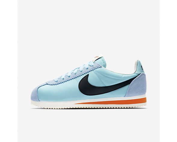 Chaussure Nike Classic Cortez Nylon Premium Pour Femme Lifestyle Bleu Calme/Voile/Orange Sécurité/Noir_NO. 882258-402