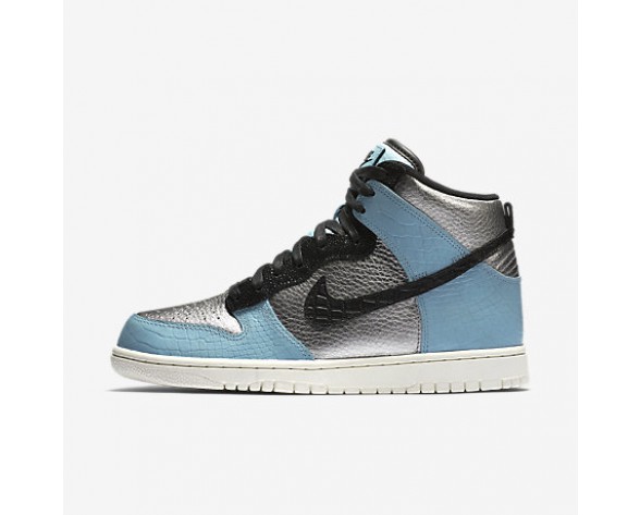 Chaussure Nike Dunk High Lx Pour Femme Lifestyle Argent Métallique/Bleu Mica/Ivoire/Noir_NO. 881233-002