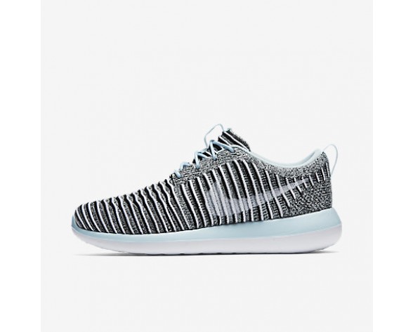 Chaussure Nike Roshe Two Flyknit Pour Femme Lifestyle Bleu Glacier/Noir/Blanc_NO. 844929-402