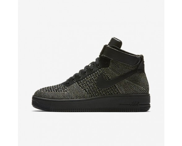Chaussure Nike Air Force 1 Ultra Flyknit Pour Homme Lifestyle Vert Feuille De Palmier/Blanc/Noir_NO. 817420-301