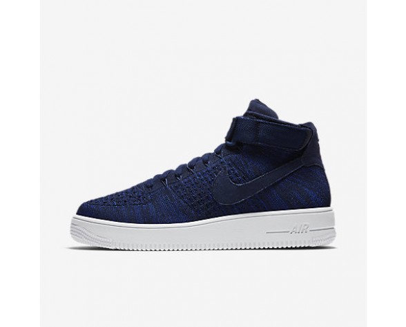 Chaussure Nike Air Force 1 Ultra Flyknit Pour Homme Lifestyle Bleu Marine Collège/Noir/Blanc/Bleu Marine Collège_NO. 817420-401