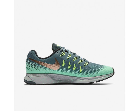 Chaussure Nike Air Zoom Pegasus 33 Shield Pour Femme Running Vert Céladon/Vert Phosphorescent/Vert Ombre/Bronze Rouge Métallique_NO. 849567-300