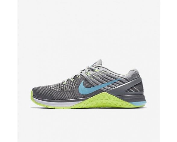Chaussure Nike Metcon Dsx Flyknit Pour Femme Fitness Et Training Gris Foncé/Vert Ombre/Gris Loup/Bleu Polarisé_NO. 849809-004
