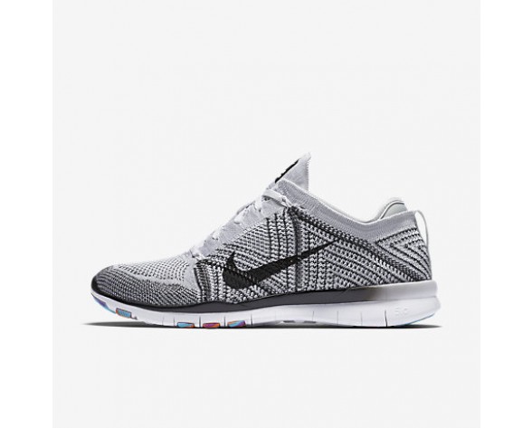 Chaussure Nike Free Tr 5 Flyknit Pour Femme Fitness Et Training Blanc/Platine Pur/Hyper Violet/Noir_NO. 718785-100