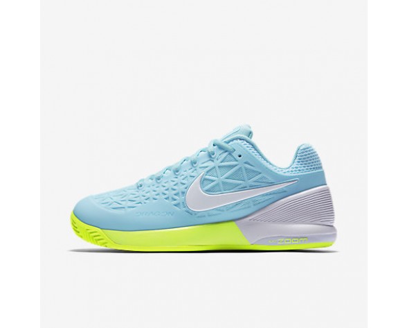 Chaussure Nike Court Zoom Cage 2 Clay Pour Femme Tennis Bleu Calme/Volt/Blanc_NO. 844963-401
