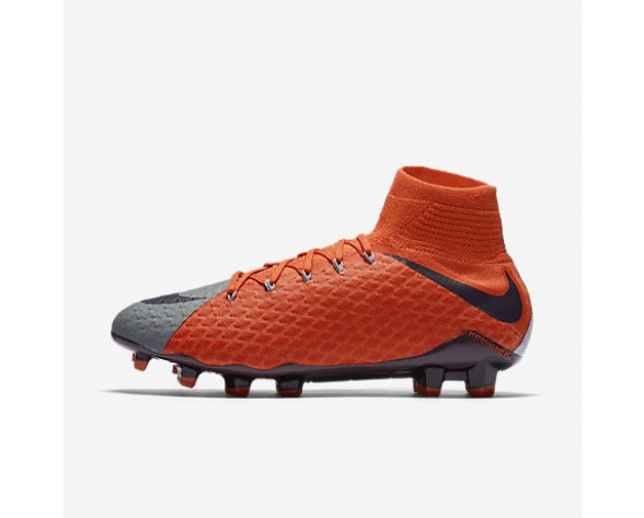 Chaussure Nike Hypervenom Phatal 3 Df Fg Pour Femme Football Gris Froid/Orange Max/Violet Dynastie_NO. 881546-058