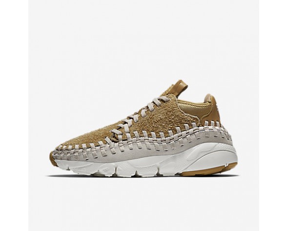 Chaussure Nike Air Footscape Woven Chukka Qs Pour Homme Lifestyle Doré Mat/Blanc Sommet/Brun Clair_NO. 913929-700