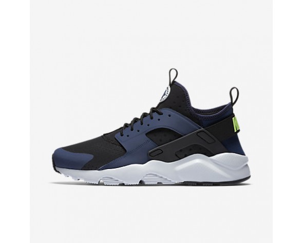 Chaussure Nike Air Huarache Ultra Pour Homme Lifestyle Bleu Nuit Marine/Noir/Platine Pur/Vert Ombre_NO. 819685-403