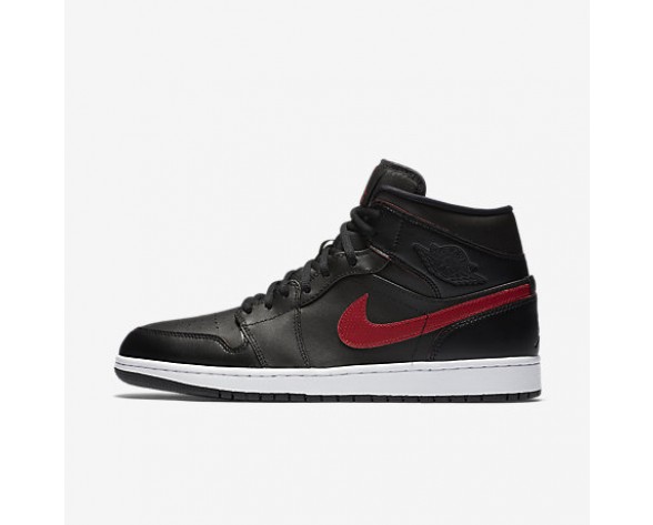 Chaussure Nike Air Jordan 1 Mid Pour Homme Lifestyle Noir/Rouge Équipe/Blanc/Rouge Équipe_NO. 554724-009