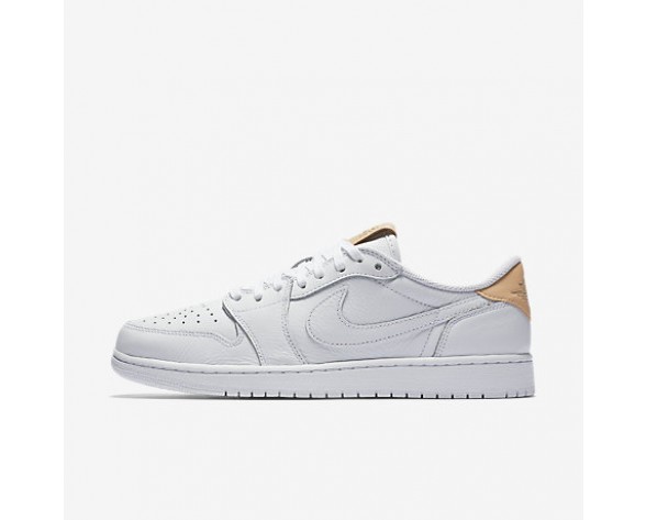 Chaussure Nike Air Jordan 1 Retro Low Og Premium Pour Homme Lifestyle Blanc/Blanc/Brun Vachette_NO. 905136-100