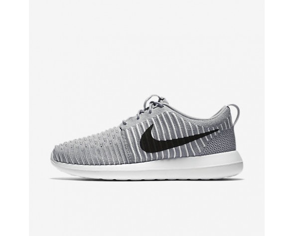 Chaussure Nike Roshe Two Flyknit Pour Homme Lifestyle Gris Loup/Blanc/Bleu Gamma/Noir_NO. 844833-002