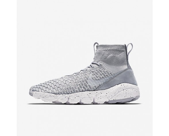 Chaussure Nike Air Footscape Magista Flyknit Pour Homme Lifestyle Gris Loup/Gris Froid/Hyper Orange/Gris Loup_NO. 816560-005