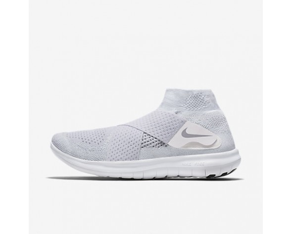 Chaussure Nike Free Rn Motion Flyknit 2017 Pour Homme Running Blanc/Platine Pur/Volt/Gris Loup_NO. 880845-100