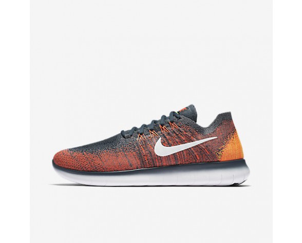 Chaussure Nike Free Rn Flyknit 2017 Pour Homme Running Renard Bleu/Cramoisi Total/Orange Total/Blanc_NO. 880843-401