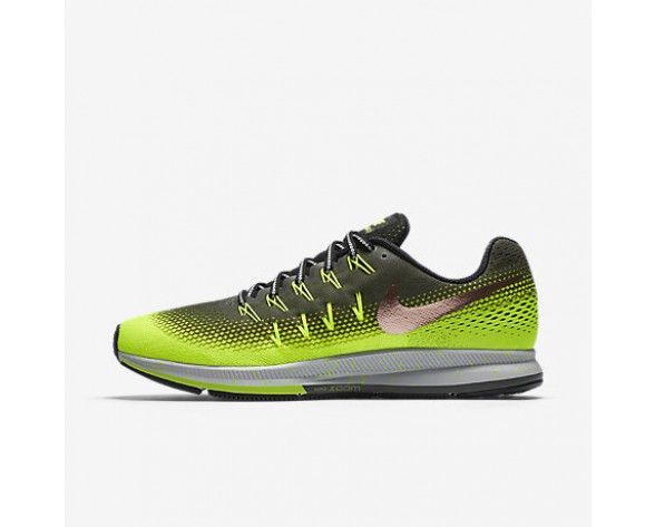 Chaussure Nike Air Zoom Pegasus 33 Shield Pour Homme Running Kaki Cargo/Volt/Noir/Bronze Rouge Métallique_NO. 849564-300