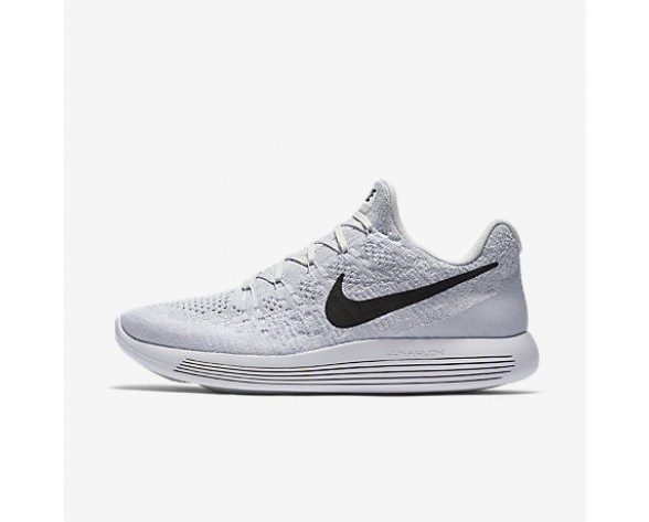 Chaussure Nike Lunarepic Low Flyknit 2 Pour Homme Running Blanc/Platine Pur/Gris Loup/Noir_NO. 863779-100
