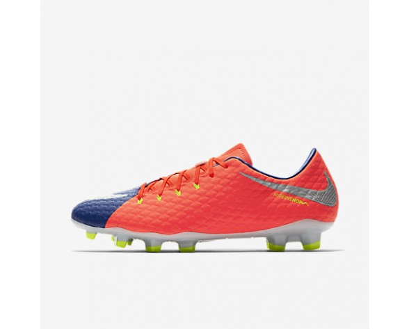 Chaussure Nike Hypervenom Phelon 3 Fg Pour Homme Football Bleu Royal Profond/Cramoisi Total/Zeste D'Agrumes/Chrome_NO. 852556-409