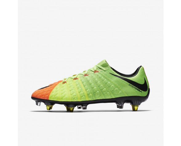 Chaussure Nike Hypervenom Phantom 3 Sg-Pro Anti-Clog Pour Homme Football Vert Électrique/Hyper Orange/Volt/Noir_NO. 889285-303
