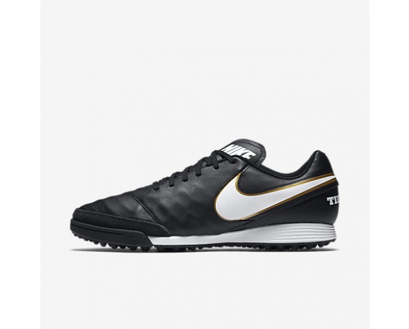 Chaussure Nike Tiempox Genio Ii Leather Tf Pour Homme Football Noir/Blanc_NO. 819216-010