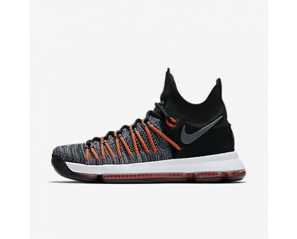 Chaussure Nike Zoom Kd 9 Elite Pour Homme Basketball Noir/Gris Foncé/Hyper Orange/Blanc_NO. 878637-010