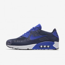 Chaussure Nike Air Max 90 Ultra 2.0 Flyknit Pour Homme Lifestyle Bleu Marine Collège/Blanc/Noir/Bleu Souverain_NO. 875943-400