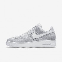 Chaussure Nike Air Force 1 Flyknit Low Pour Homme Lifestyle Gris Froid/Blanc/Blanc_NO. 817419-006