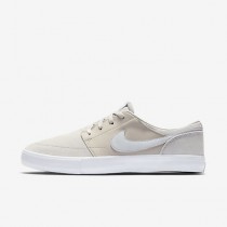 Chaussure Nike Sb Solarsoft Portmore Ii Pour Homme Skateboard Beige Clair/Blanc/Noir/Platine Pur_NO. 880266-041