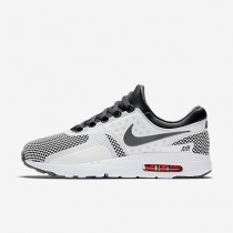 Chaussure Nike Air Max Zero Essential Pour Homme Lifestyle Gris Foncé/Blanc Sommet/Cramoisi Brillant/Gris Foncé_NO. 876070-008
